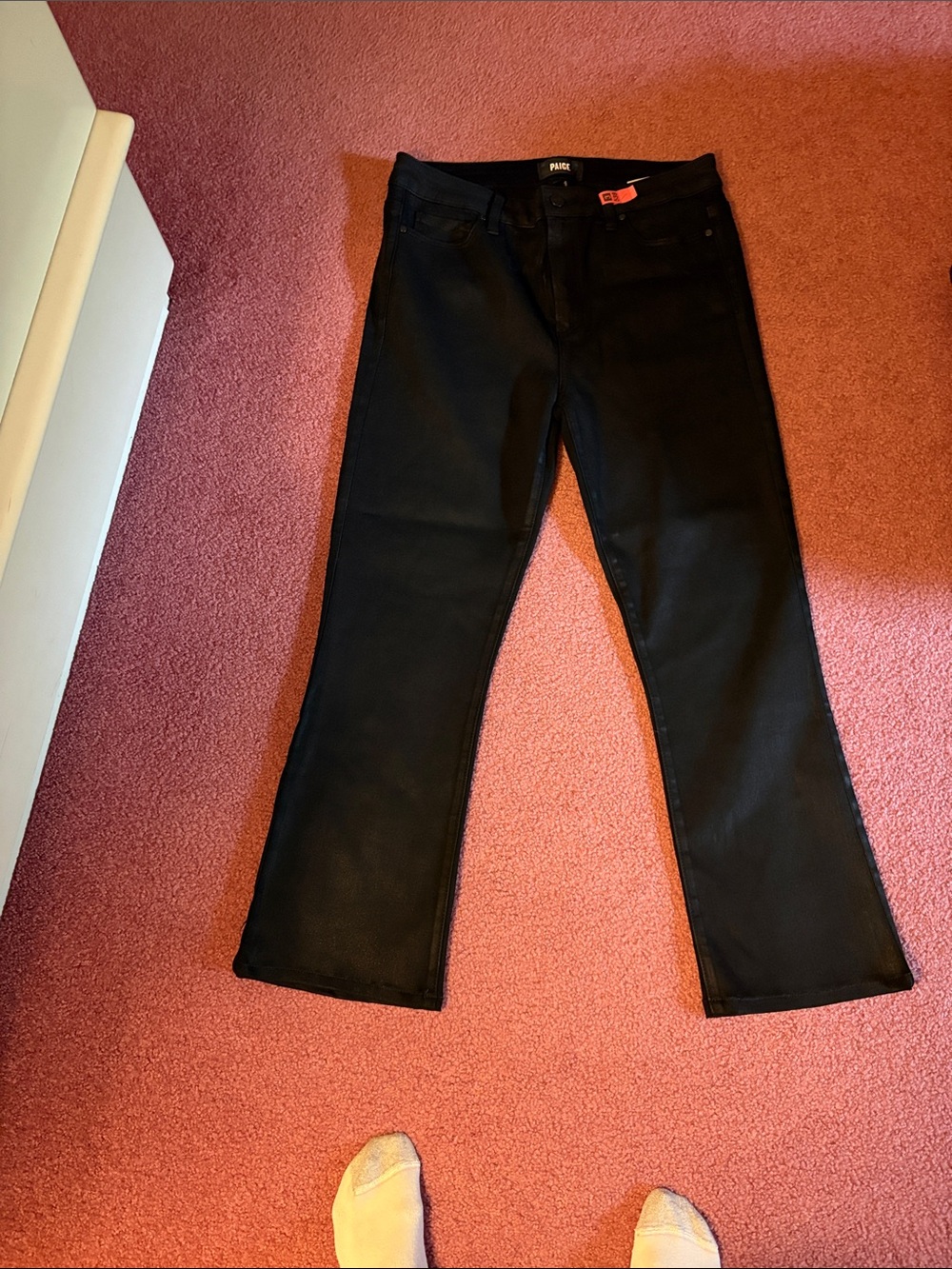 PAIGE Black Flared Jeans - Women's Wide Leg